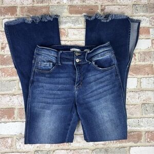 Kancan Signature Jeans Women’s 29 Dark Wash Ultra High Rise Super Flare Stretch